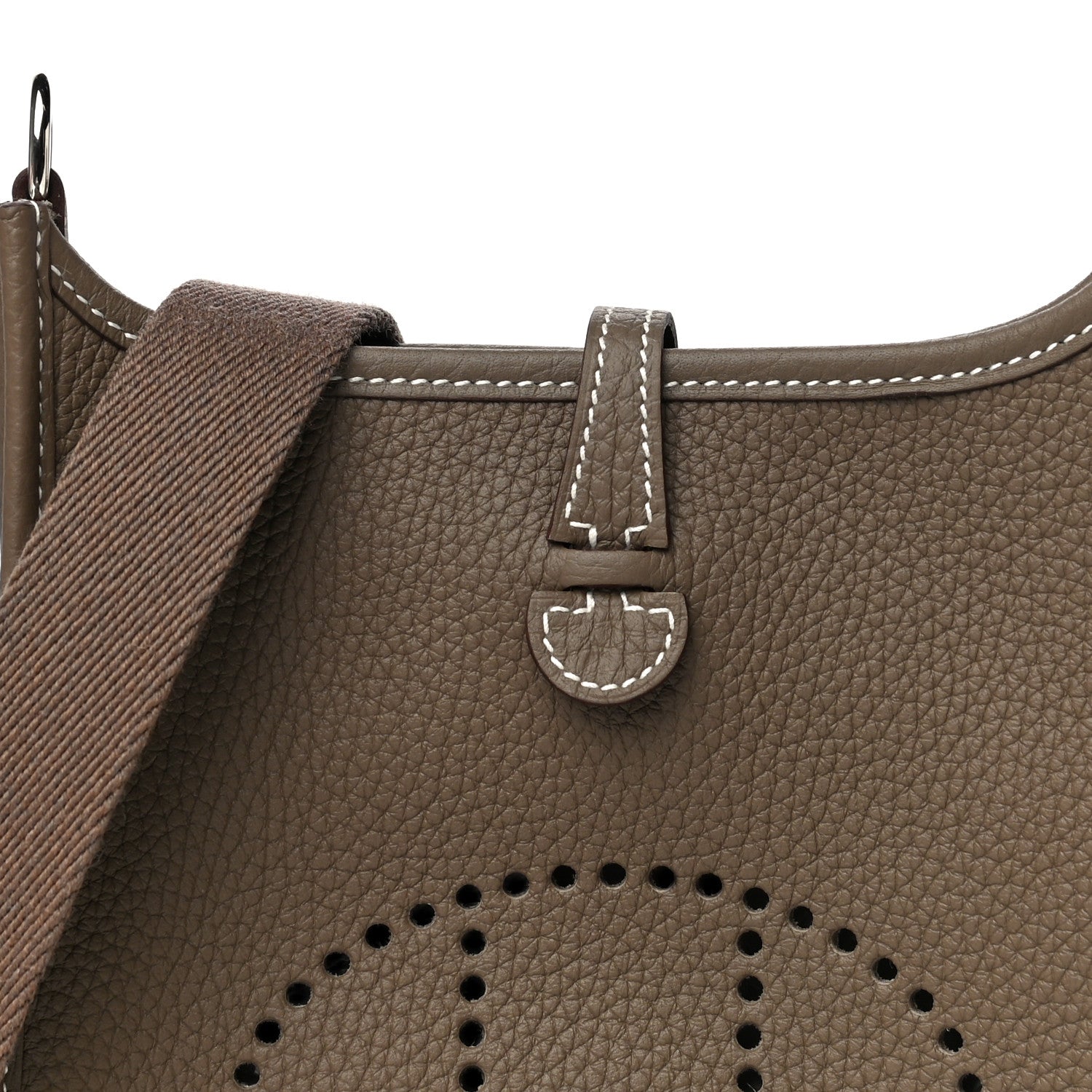 Hermes Taurillon Clemence Evelyne TPM Etoupe 7 of 12
