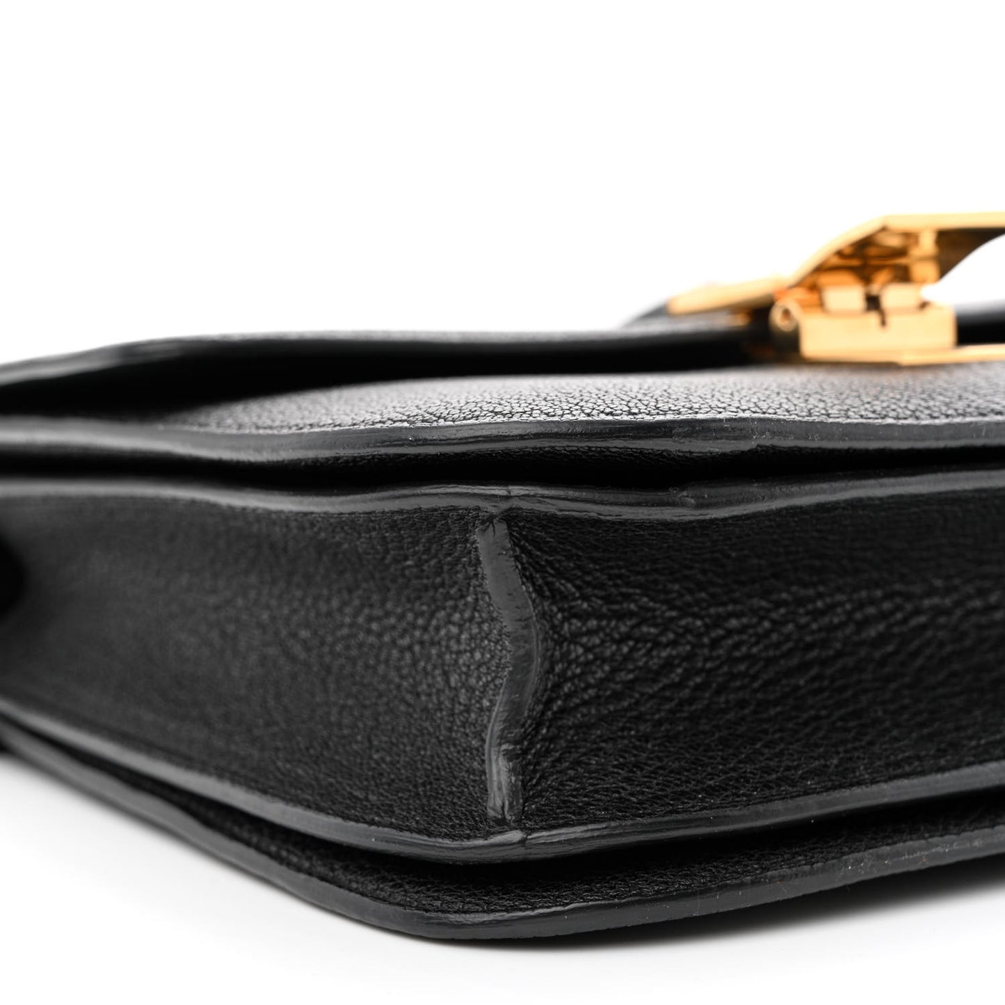Goatskin Medium Classic Box Flap Bag Black