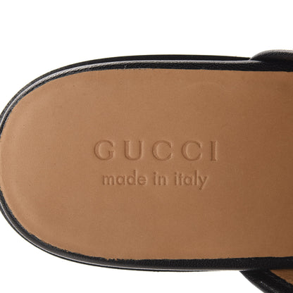 Gucci Goatskin Mens Horsebit Slippers 10 Black 8 of 10