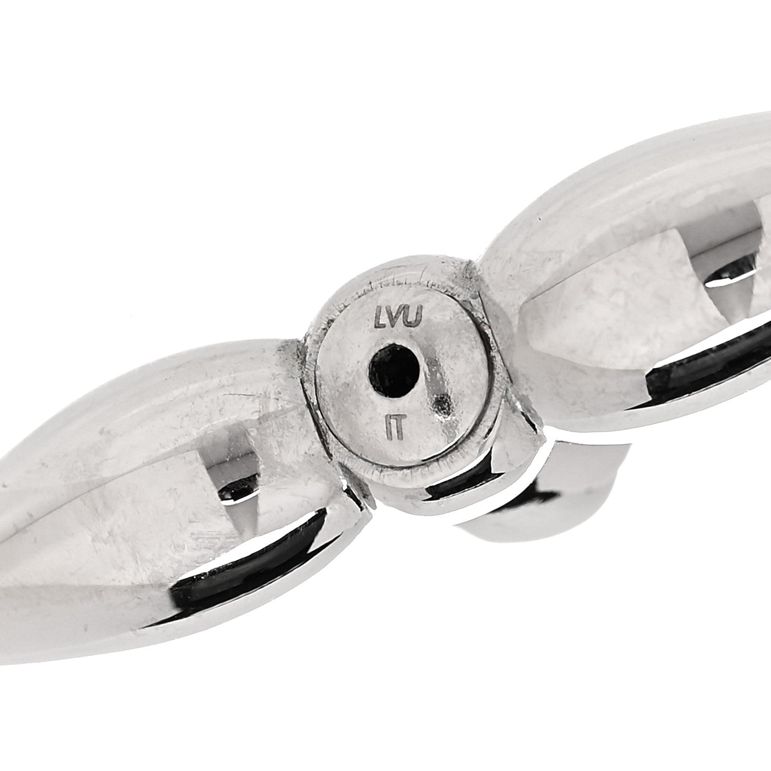Louis Vuitton Metal Louisette Earrings Silver Gold 4 of 4
