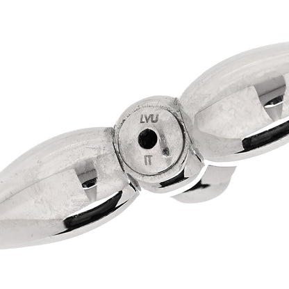Louis Vuitton Metal Louisette Earrings Silver Gold 4 of 4