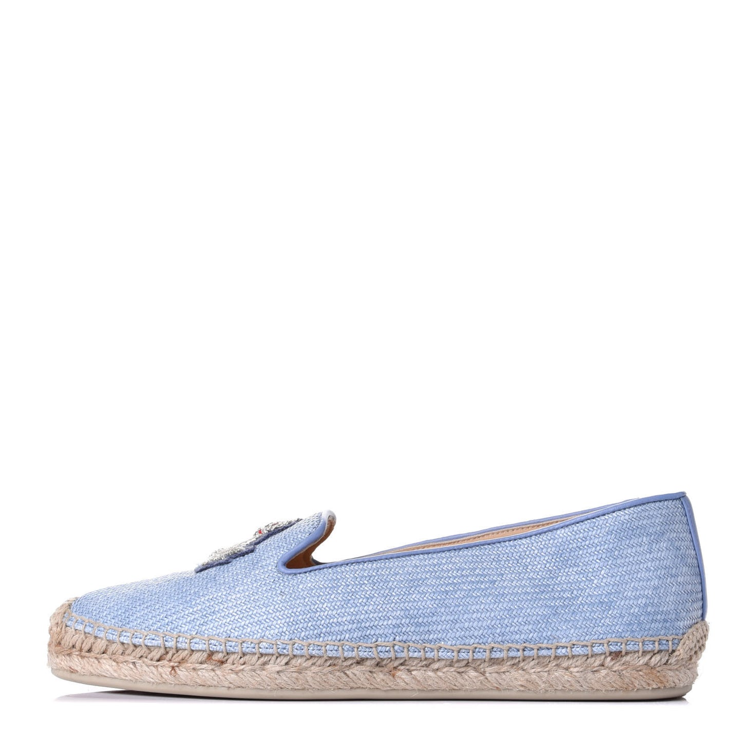 Woven Canvas Appliquéd Nanou Orlato Donna Flat Espadrilles 39 Jeans