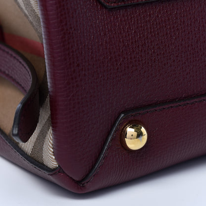 Burberry Derby Calfskin House Check Small Camberley Mahogany Red 17 of 26
