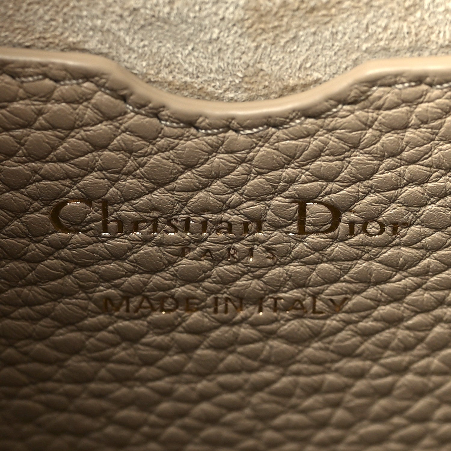 Christian Dior Grained Calfskin Medium Bobby Flap Warm Taupe 6 of 9