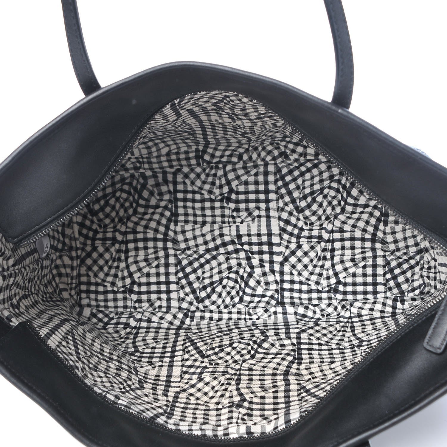 MCM Visetos Medium Anya Zip Top Shopper Tote Black 6 of 11