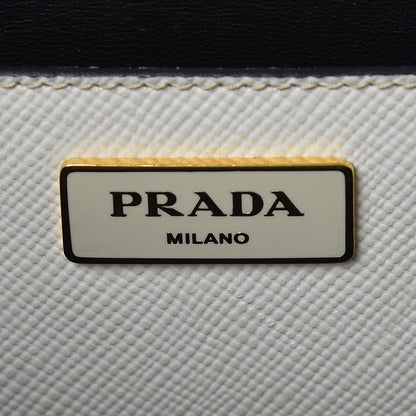 Prada Saffiano Cuir Front Pocket Tote Talco 6 of 11