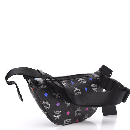 MCM Skyoptic Visetos Small Fursten Belt Bag Diamond Black 3 of 8