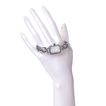 Chanel Stainless Steel Diamond Bezel Mother of Pearl 16mm Chain Premiere Quartz Watch S 2 of 6