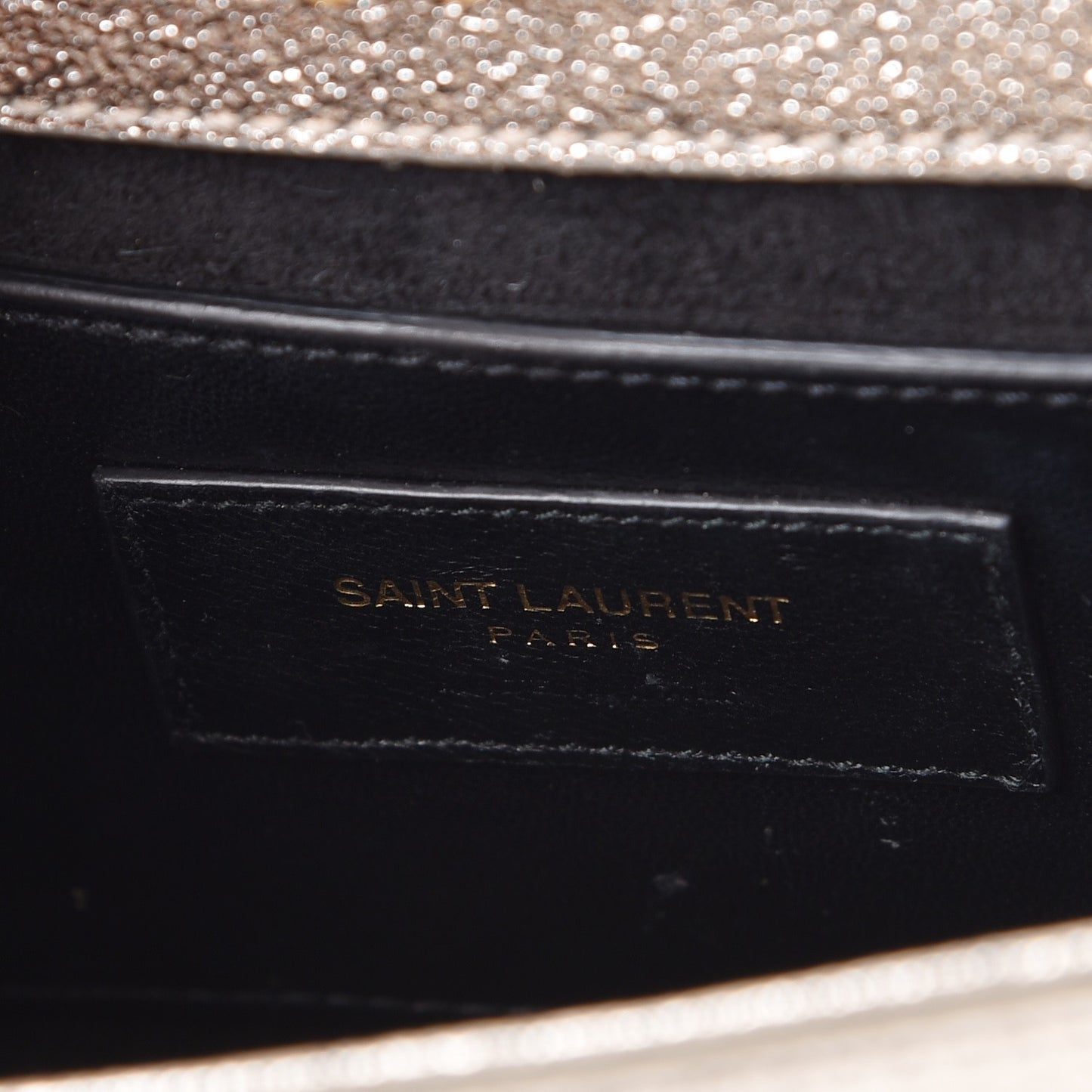 Metallic Calfskin Small Classic Monogram Kate Satchel Pale Gold