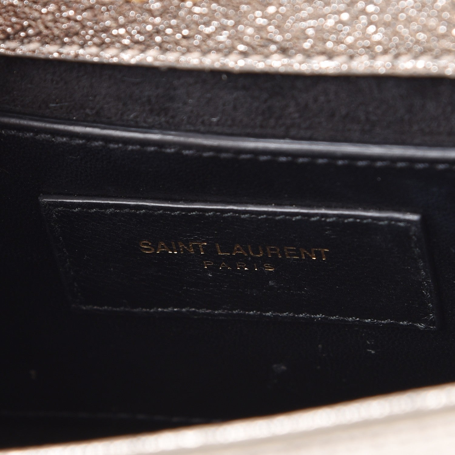 Saint Laurent Metallic Calfskin Small Classic Monogram Kate Satchel Pale Gold 6 of 9
