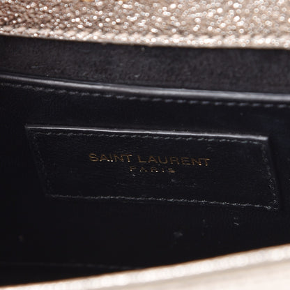 Saint Laurent Metallic Calfskin Small Classic Monogram Kate Satchel Pale Gold 6 of 9