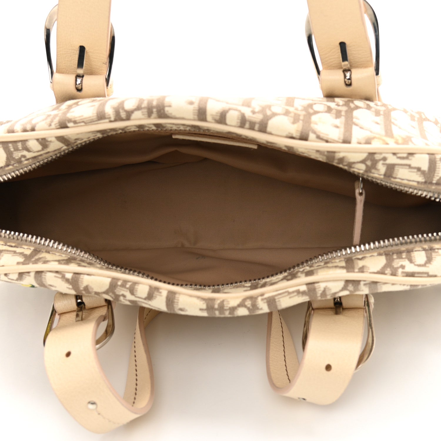 Christian Dior Monogram Vintage Flowers Small Bowler Beige 5 of 14