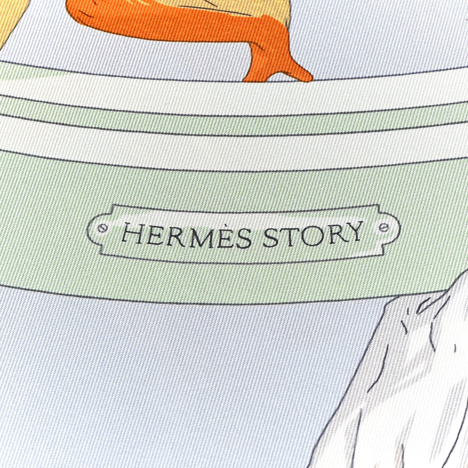 Hermes Silk Story 90 Scarf Bleu Glacier Rose Multicolor 4 of 4