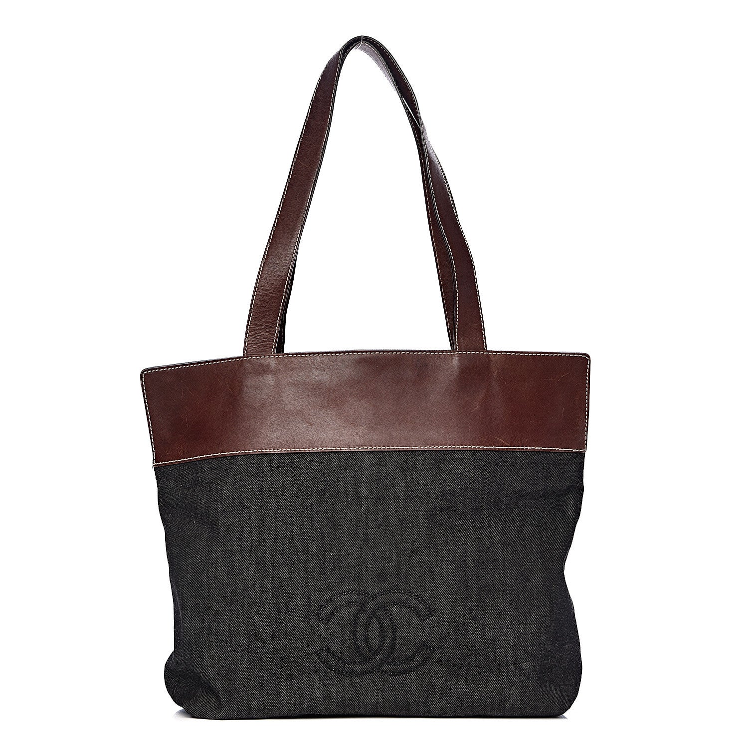 Chanel Denim Calfskin CC Tote 1 of 15