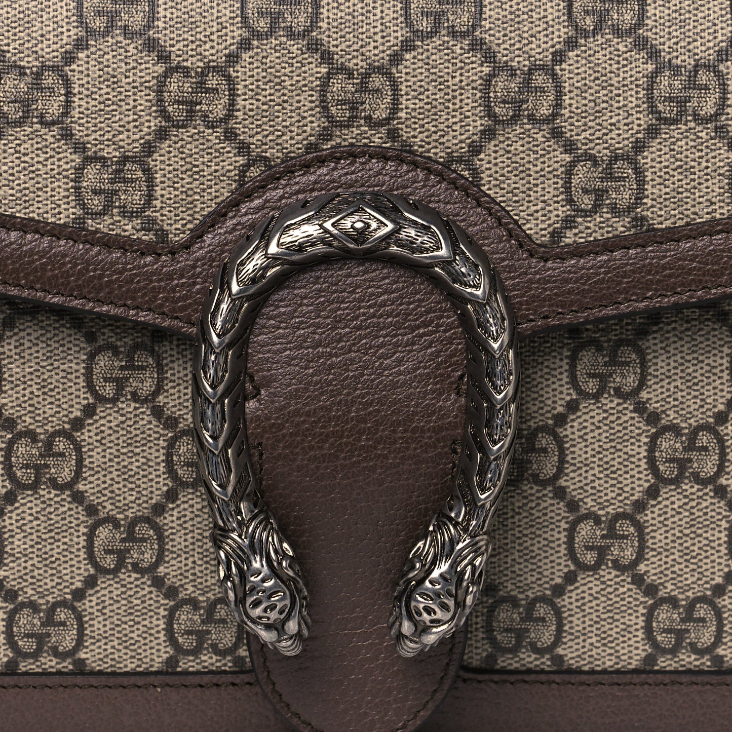 GG Supreme Monogram Dionysus Clutch Wristlet Beige New Acero