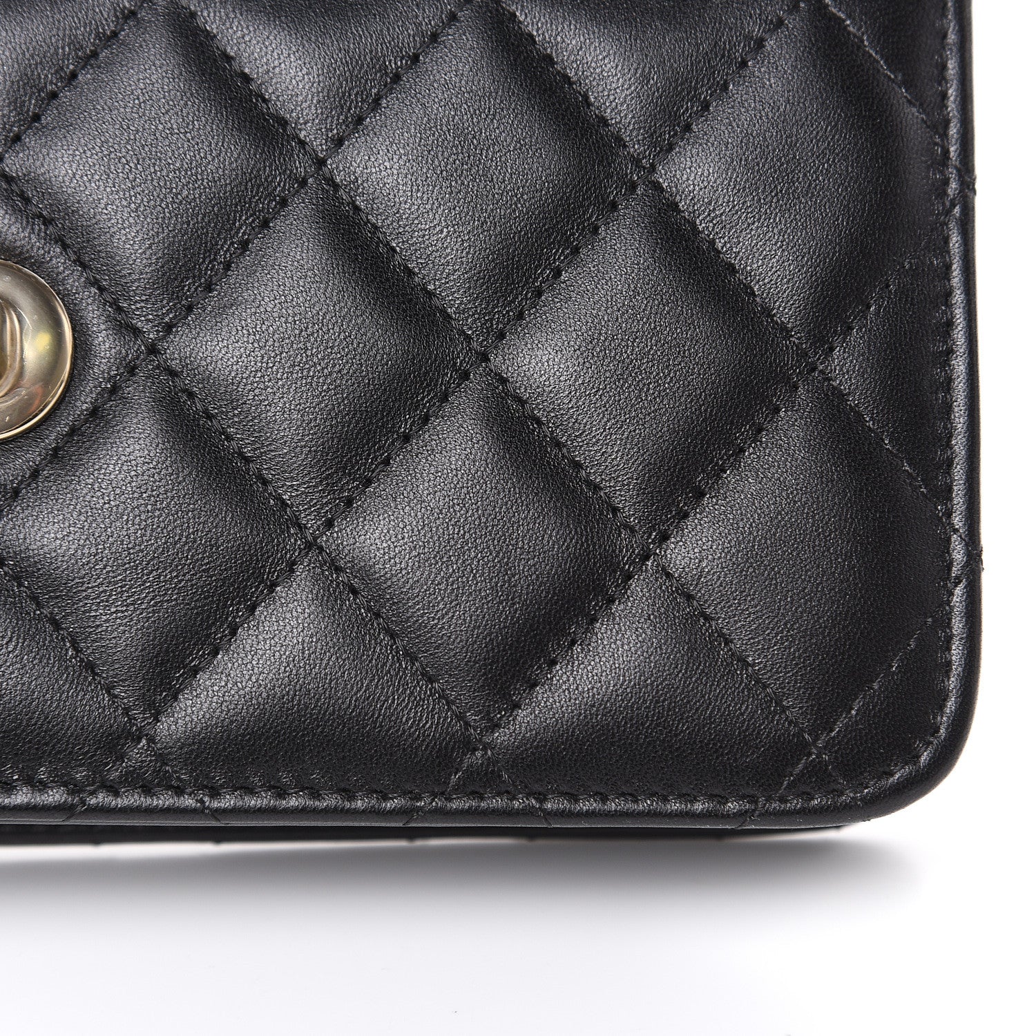 Chanel Lambskin Quilted Trendy CC Wallet On Chain WOC Black 12 of 16