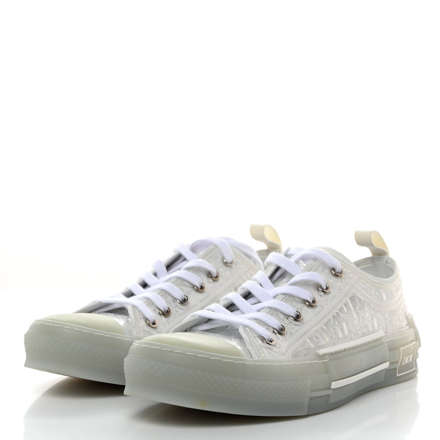 PVC Oblique Embossed Mens B23 Low Top Sneakers 42 White