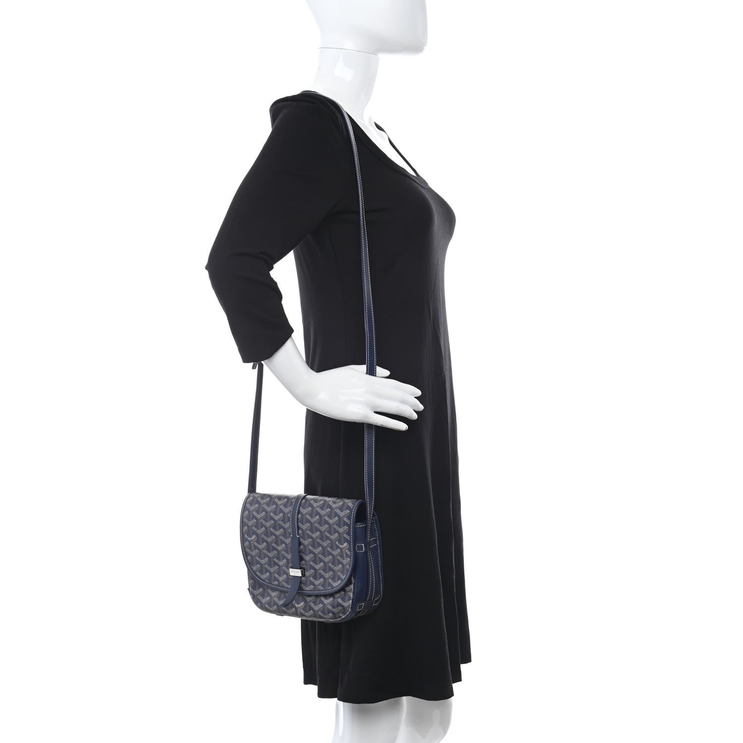 Goyard Goyardine Belvedere II PM Messenger Bag Navy 2 of 11