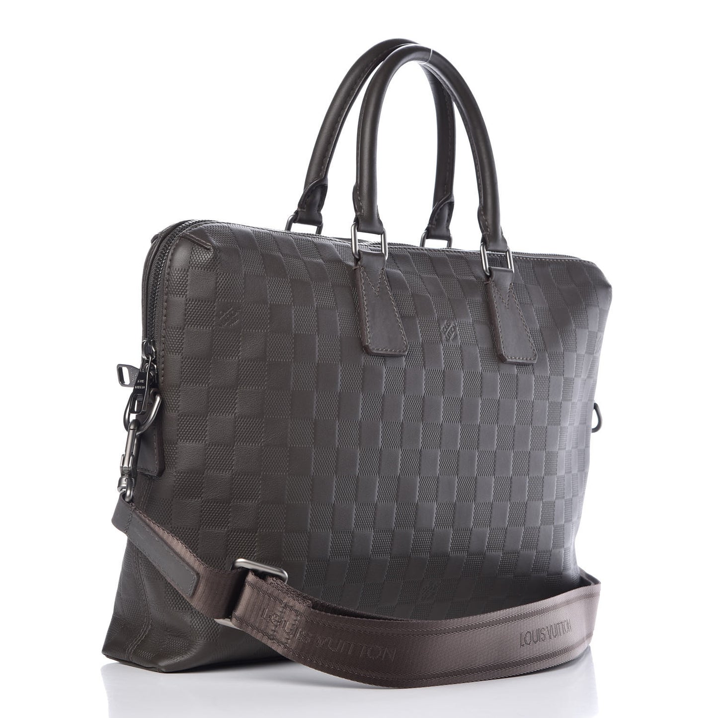 Damier Infini Porte-Documents Jour Granit
