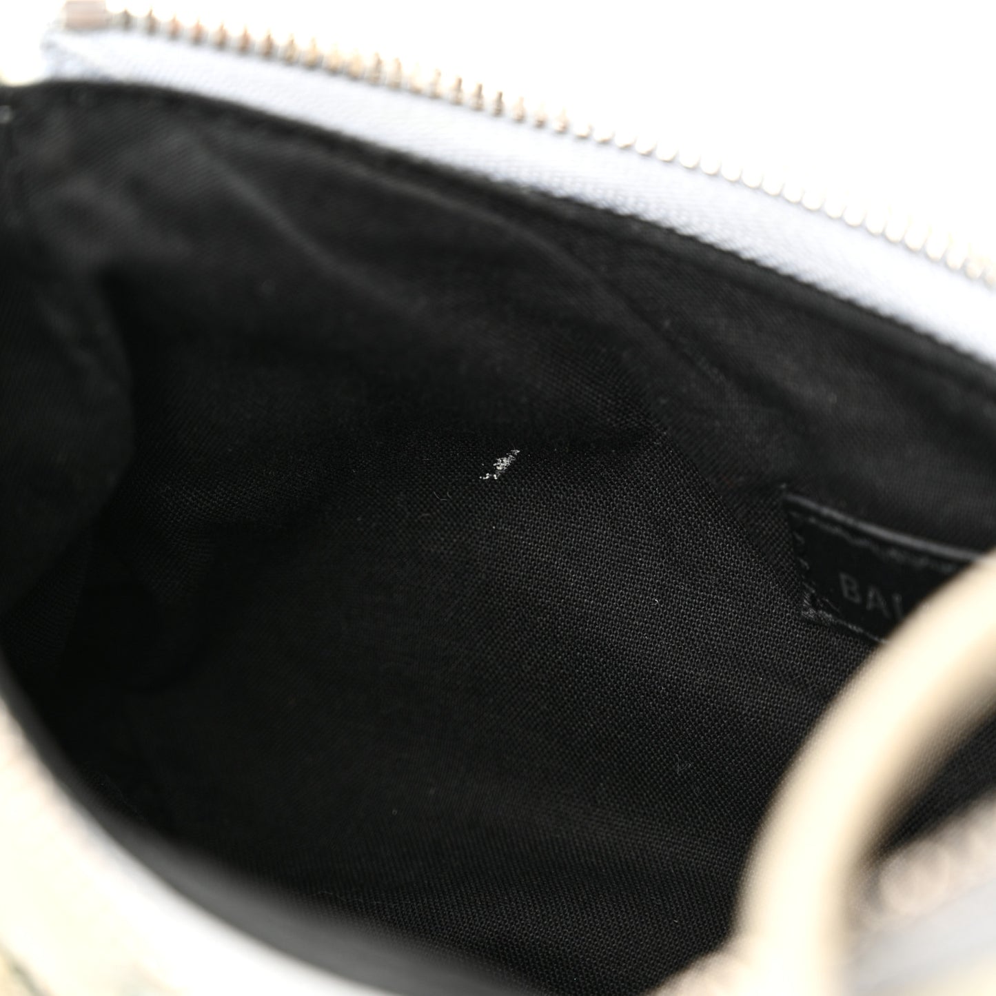 Washed Frayed Denim Crystal XS Le Cagole Shoulder Bag Pale Blue