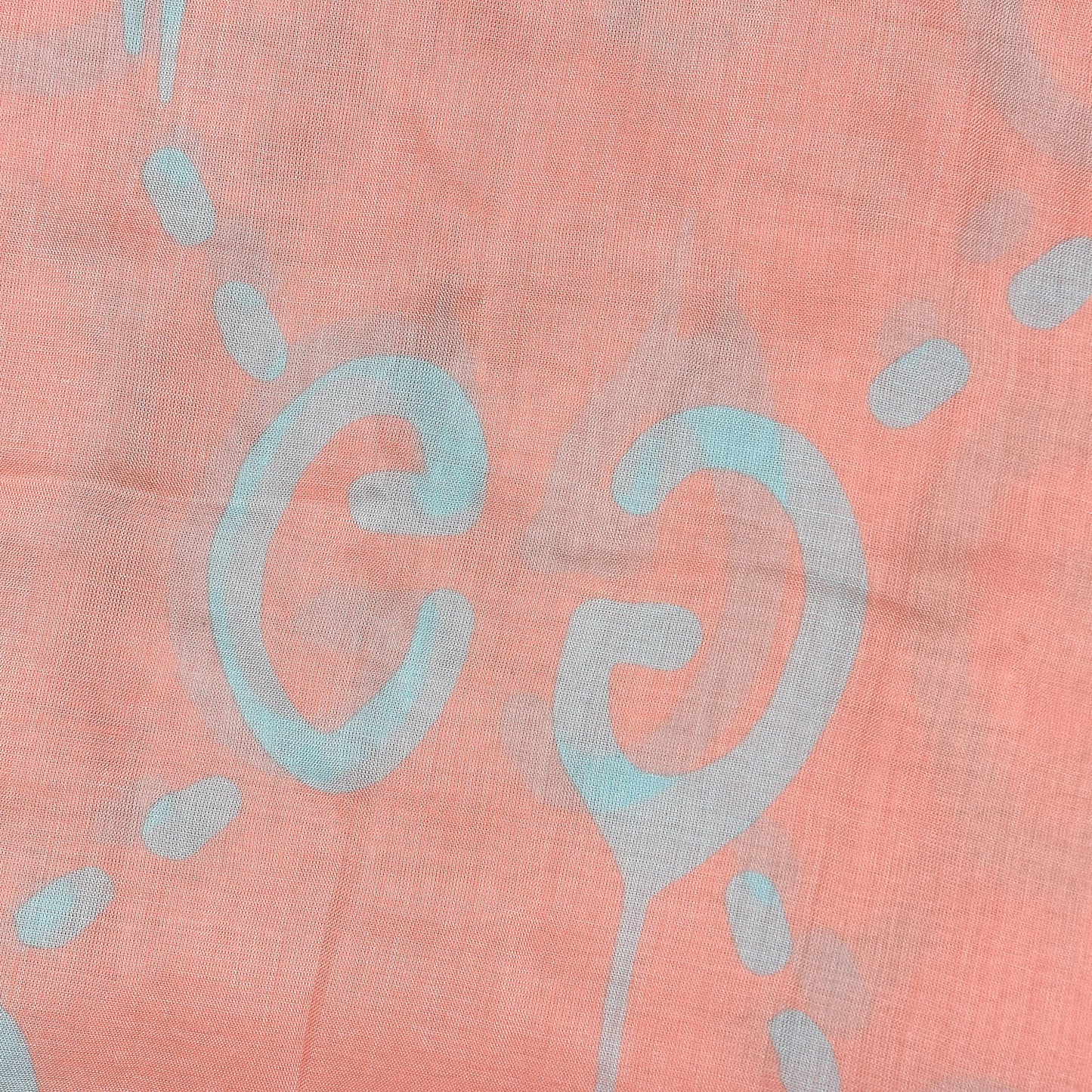 Modal Silk GG Writers Fringe Shawl Old Rose Sky Blue