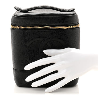 Chanel Caviar Vanity Cosmetic Case Black 2 of 11