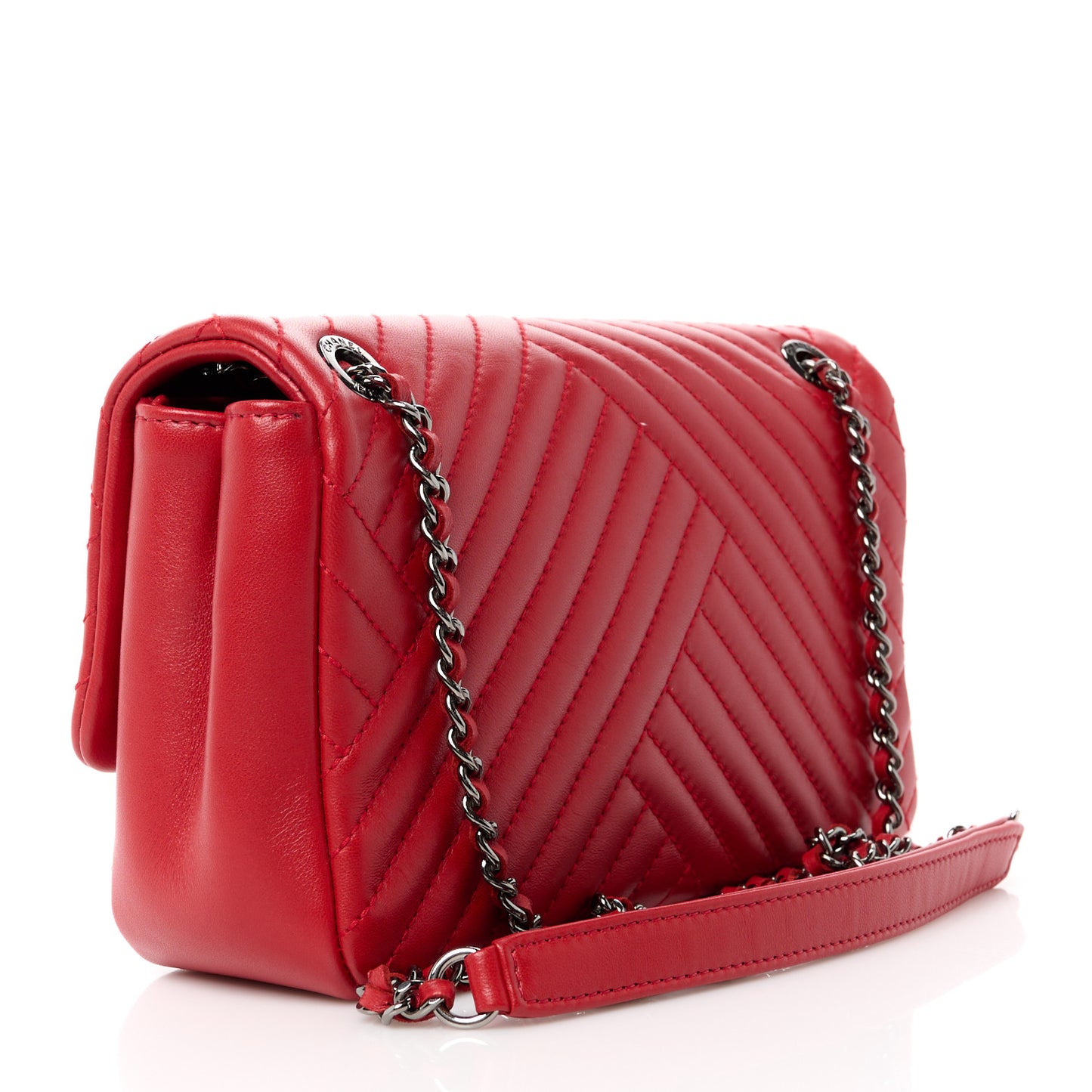 Lambskin Small CC Crossing Flap Red