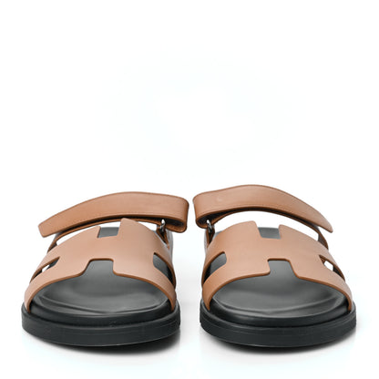 Hermes Calfskin Womens Chypre Sandals 40.5 Naturel 2 of 8