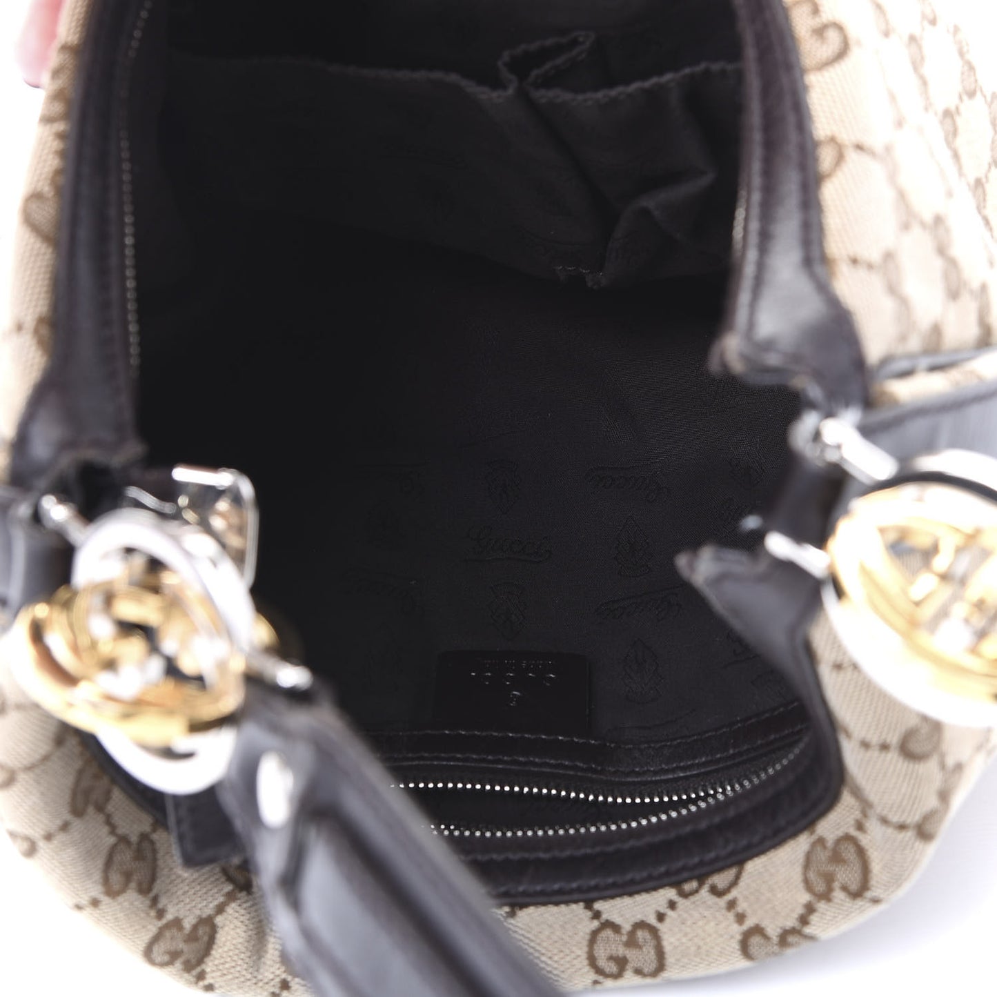 Monogram Medium GG Twins Hobo Black