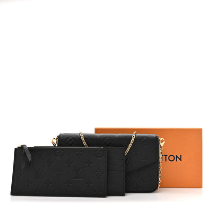 Louis Vuitton Empreinte Pochette Felicie Chain Wallet Black 13 of 13