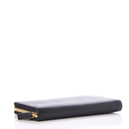 MCM Calfskin Fontanellas Park Avenue Milla Zip Around Wallet Black 4 of 7