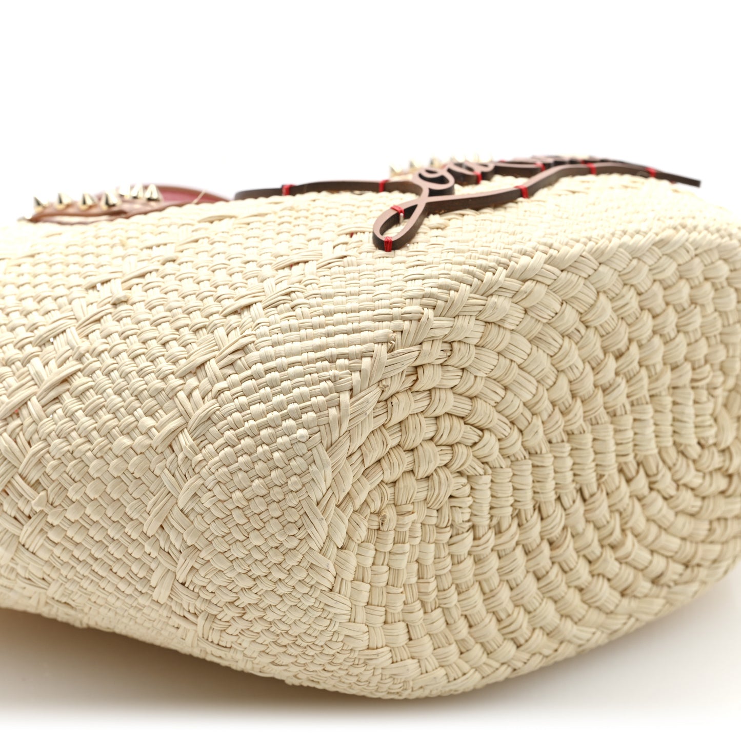 Calfskin Raffia Mini Cabata Tote Natural Cuoio