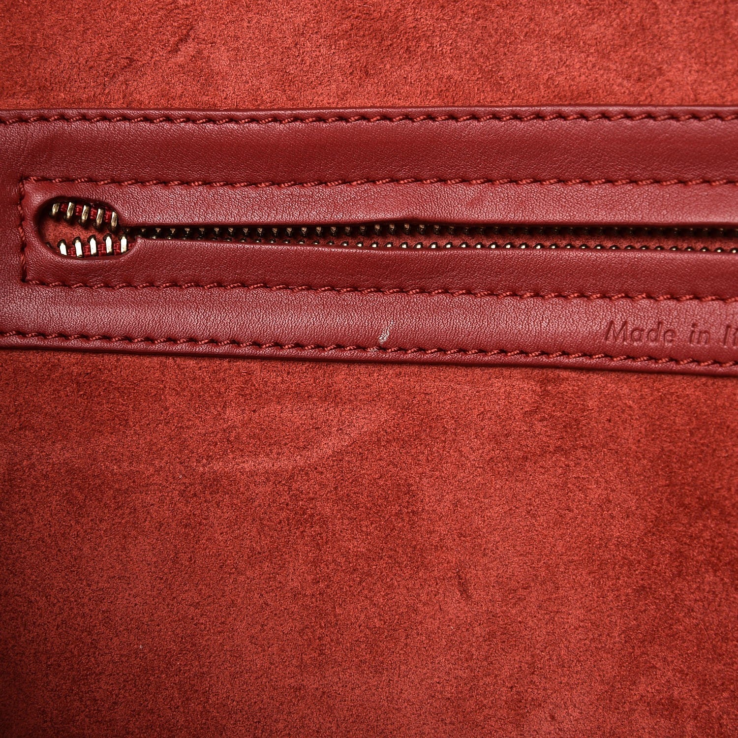 Celine Supple Calfskin Medium Phantom Luggage Red 8 of 10