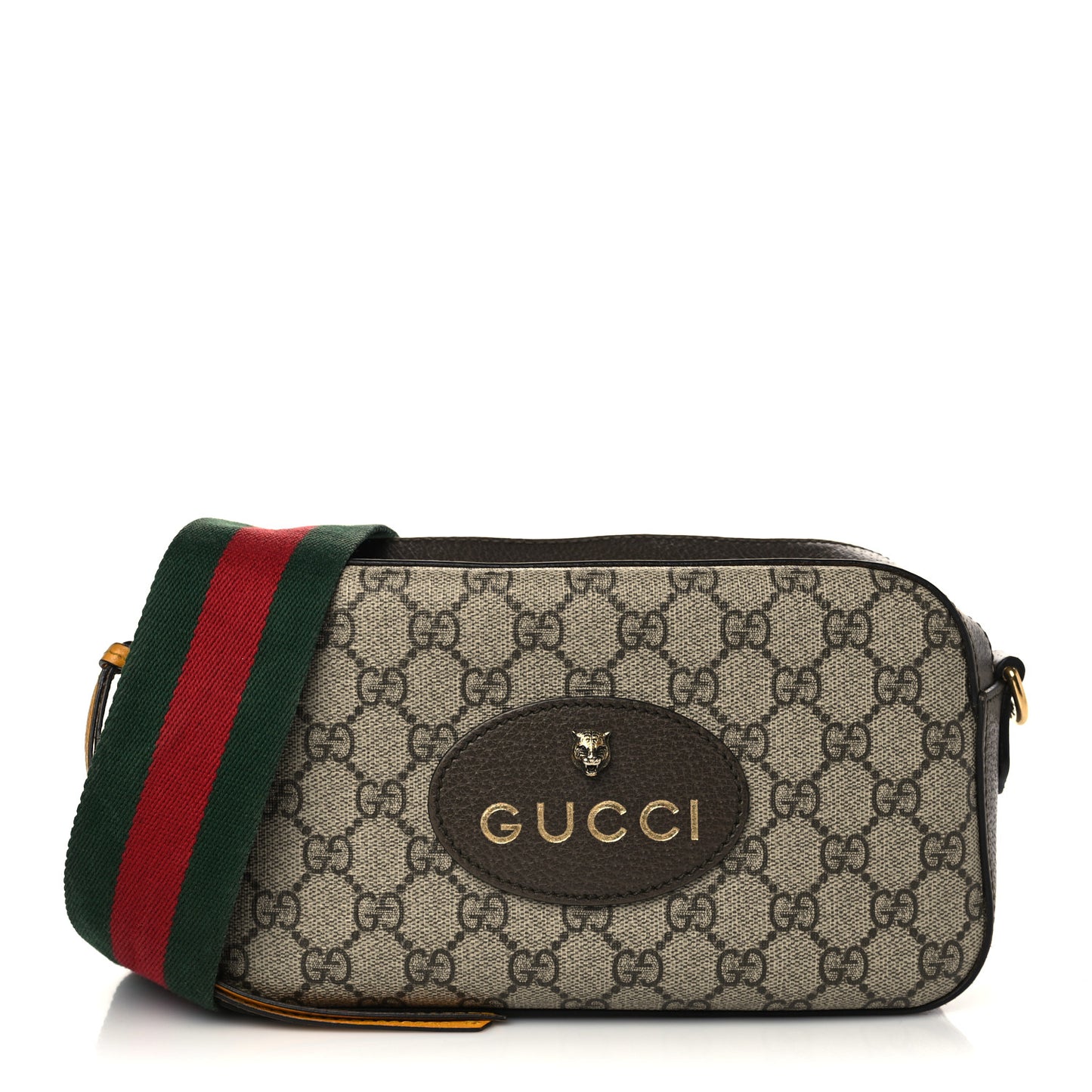 GG Supreme Monogram Web Neo Vintage Shoulder Bag Beige New Acero Crop