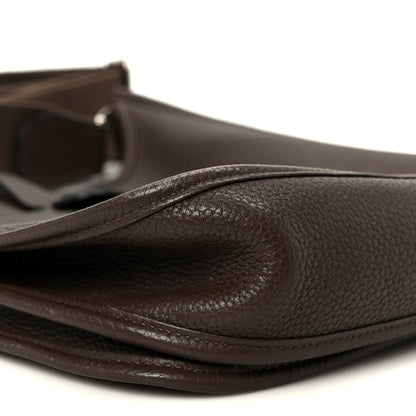 Hermes Taurillon Clemence Evelyne IlI PM Chocolate 8 of 9