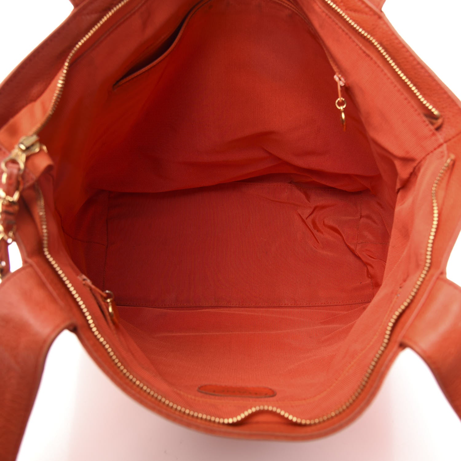 Chanel Caviar CC Tote Orange 5 of 14
