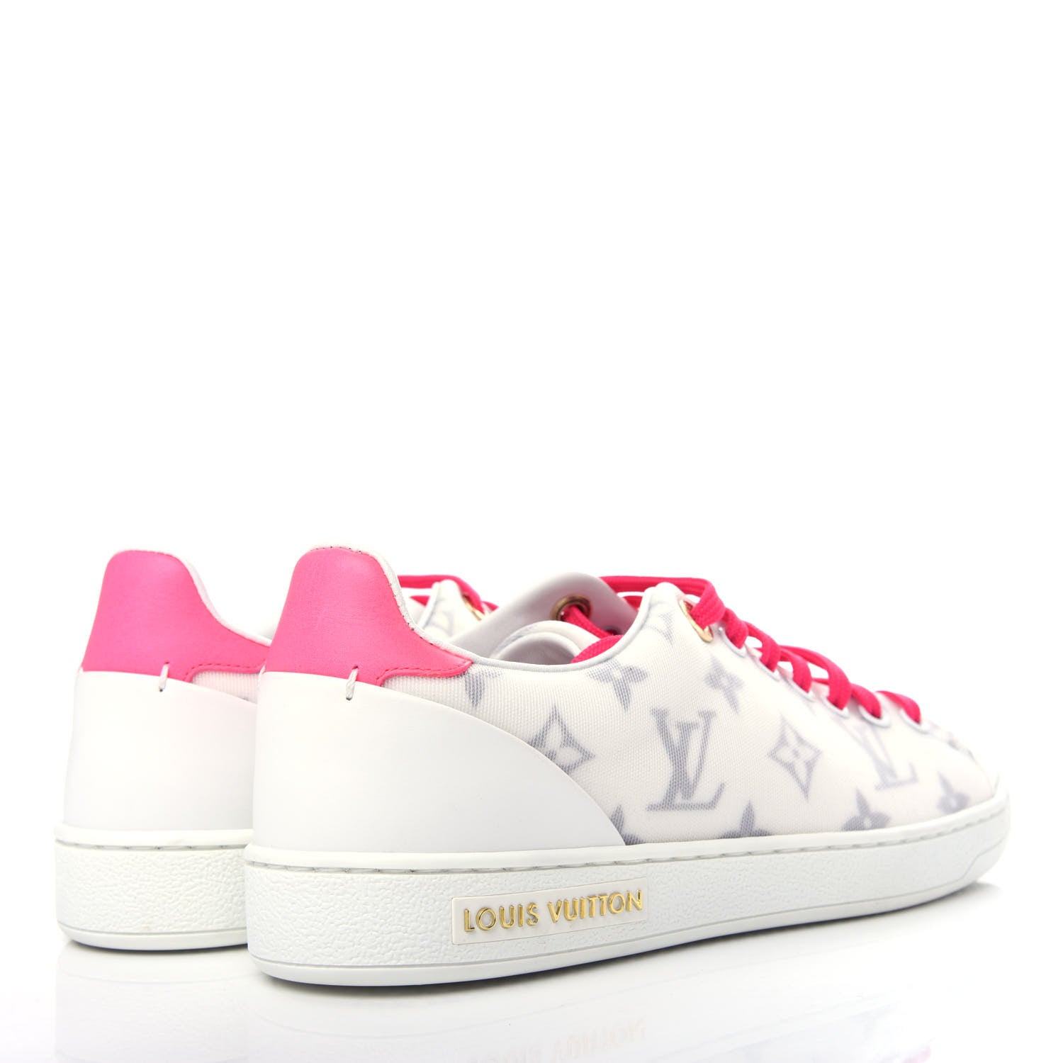 Louis Vuitton Technical Fabric Calfskin Frontrow Sneakers 35.5 Pink 4 of 12