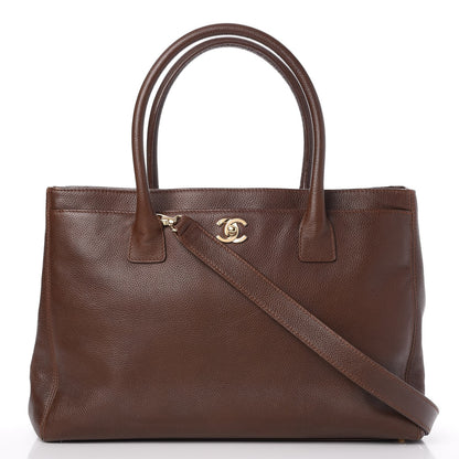 Chanel Calfskin Cerf Executive Shopper Tote Brown 1 of 8