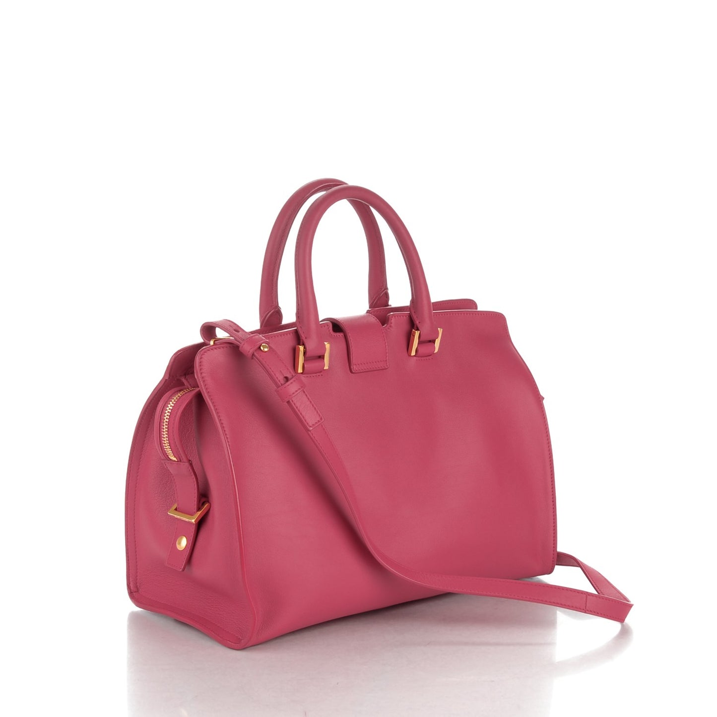 Calfskin Small Classic Y Cabas Fuchsia