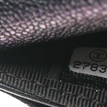 Chanel Iridescent Caviar Quilted Medium Flap Wallet Black 8 of 9