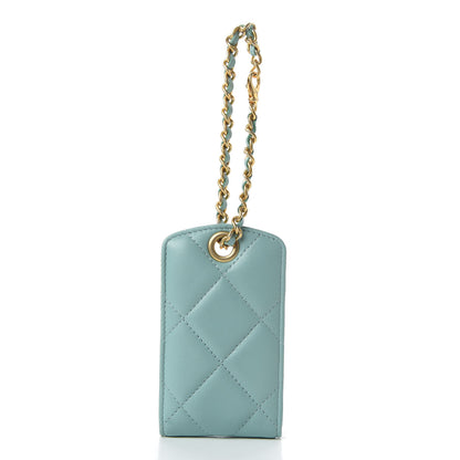 Chanel Goatskin Quilted Chanel 19 Luggage Tag Light Blue 3 of 7