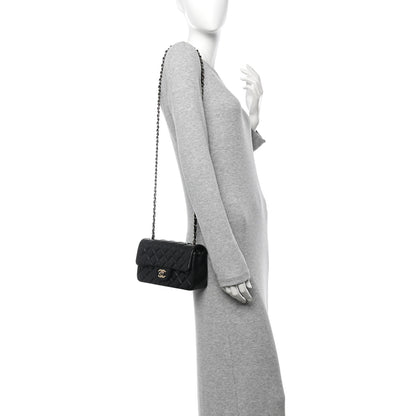 Chanel Lambskin Quilted Mini Rectangular Flap Black 2 of 11