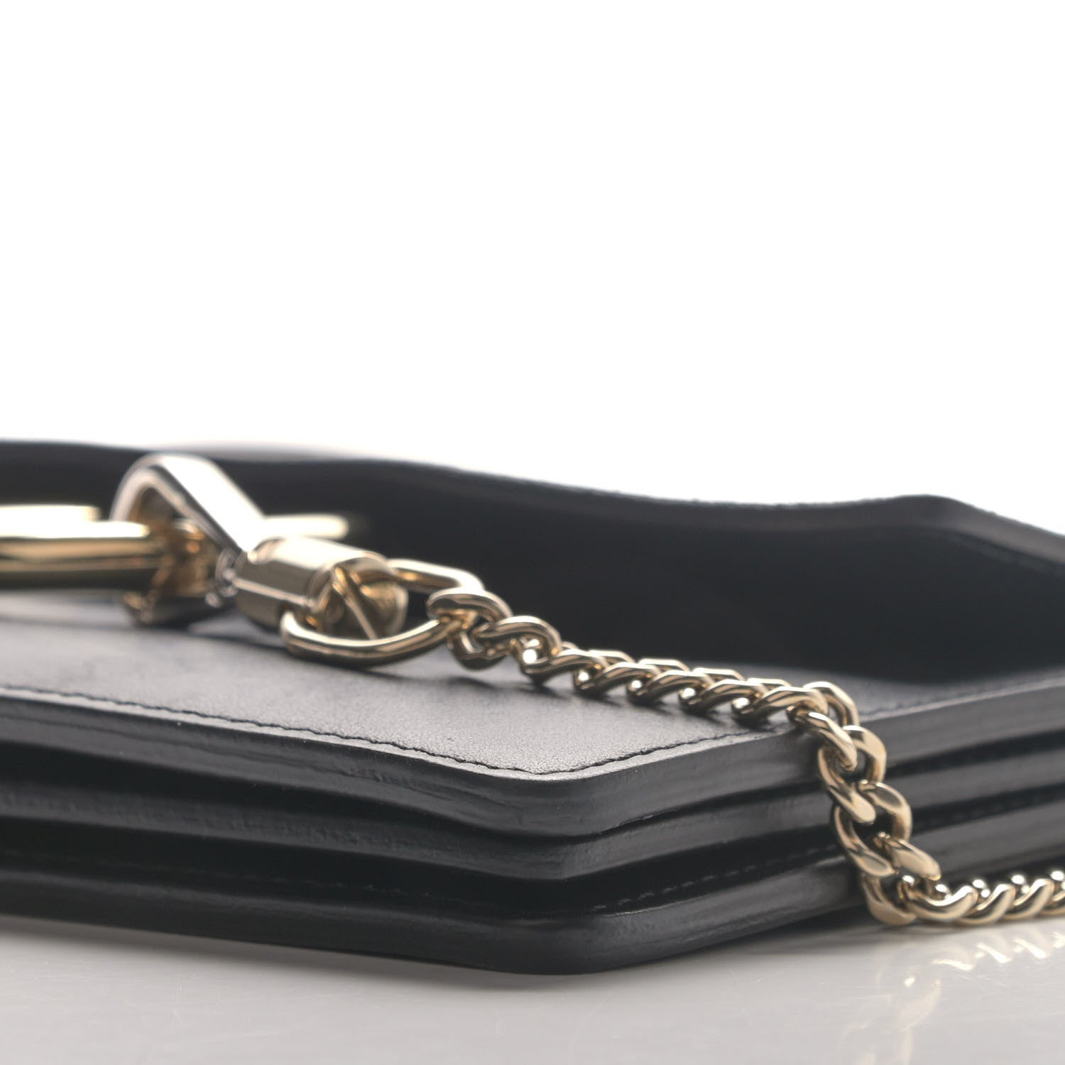 Chloe Calfskin Suede Mini Chain Faye Shoulder Bag Black 8 of 9