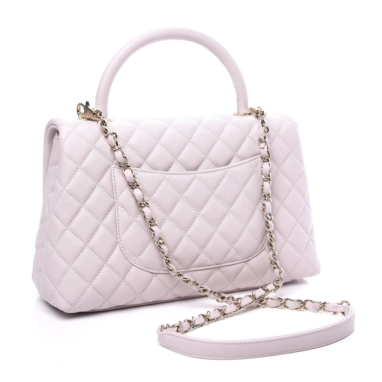 Caviar Quilted Small Coco Handle Flap Lilas Lilac
