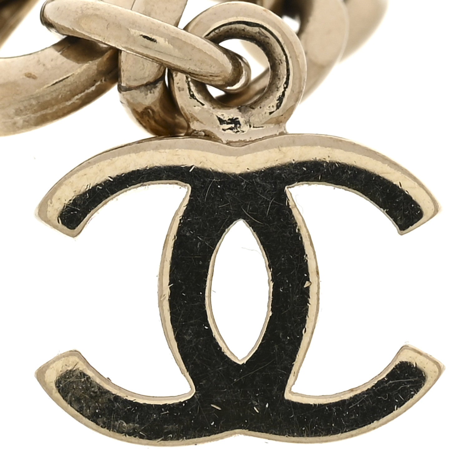 Chanel Crystal CC Chain Bracelet Gold Silver 5 of 6