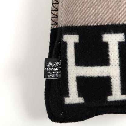 Hermes Wool Cashmere Avalon III Pillow PM Ecru Black 3 of 4