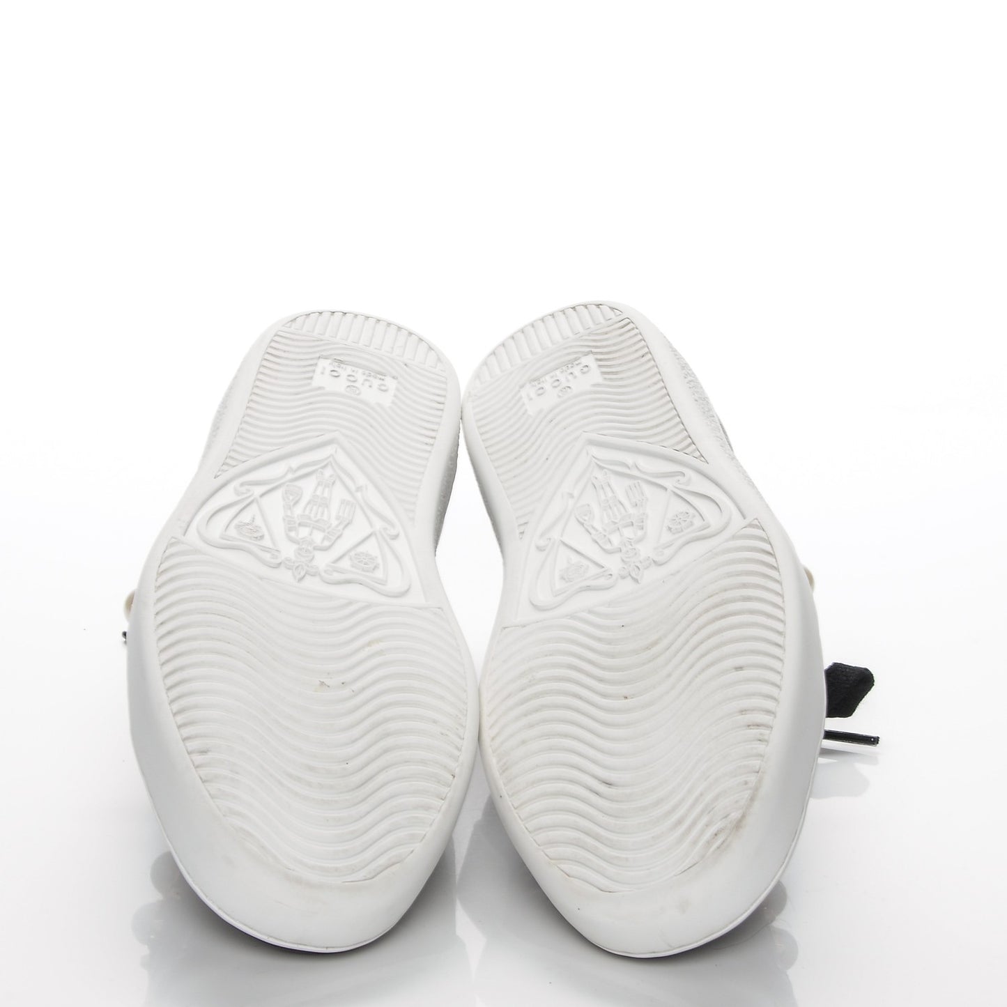 Calfskin Web Studded Ace Sneakers 36 Black