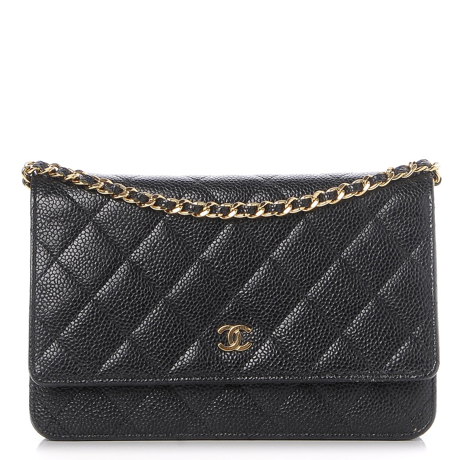 Chanel Caviar Quilted Wallet On Chain WOC Black 1 of 10