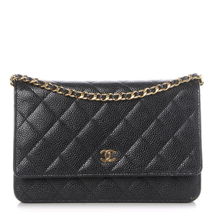 Chanel Caviar Quilted Wallet On Chain WOC Black 1 of 10