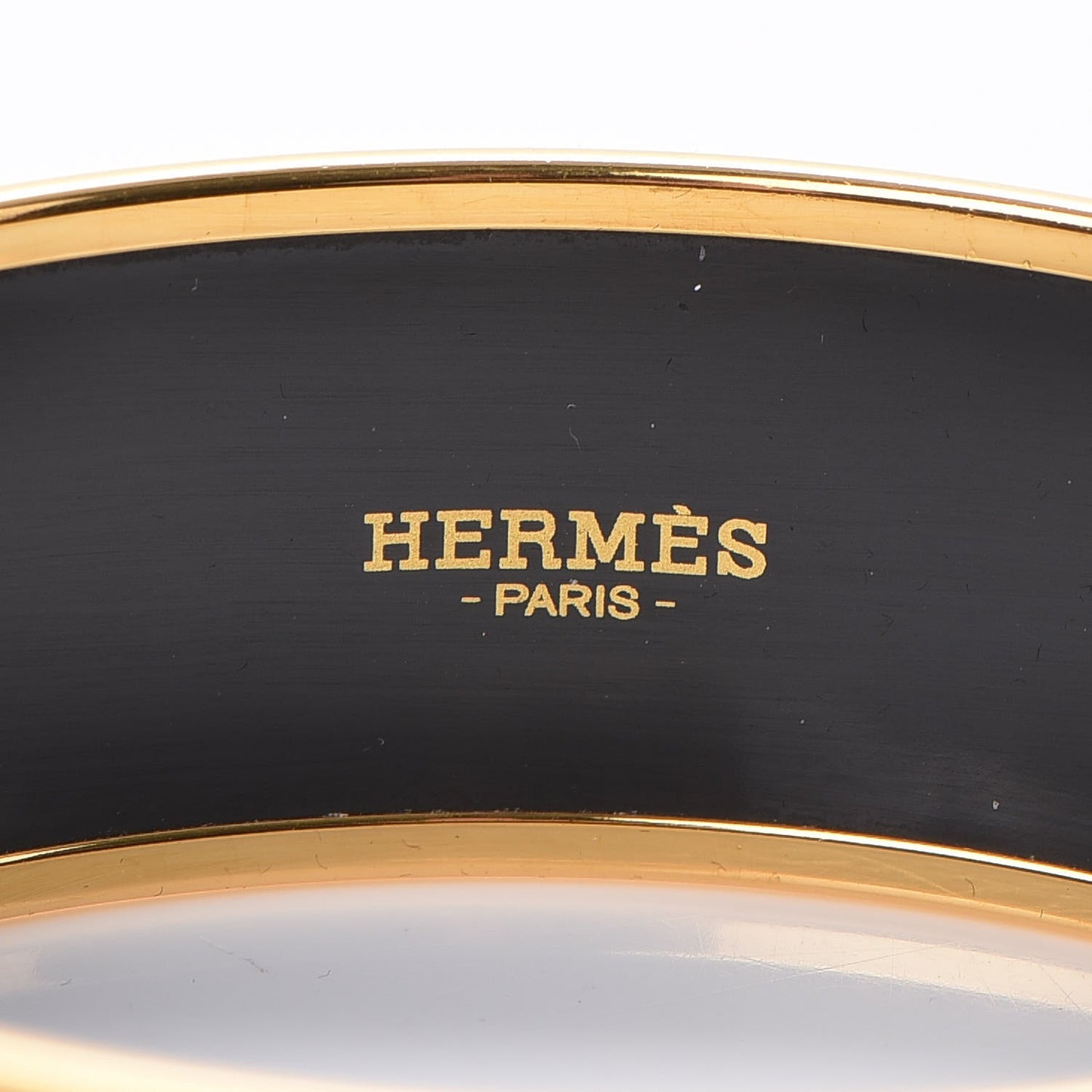 Enamel Printed Wide Grand Apparat Bracelet 70 Black